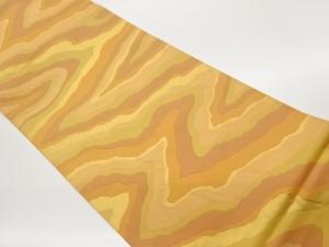 変わり曲線模様織出し袋帯